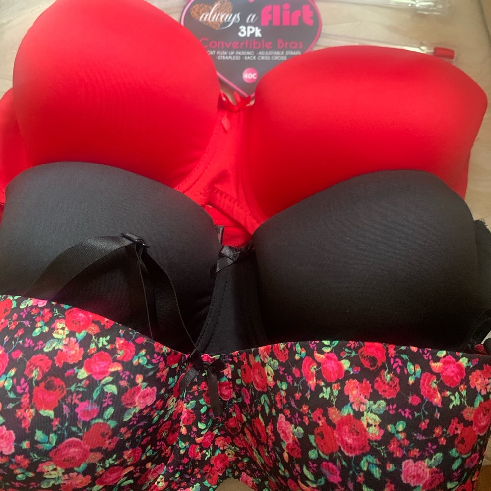 3-pak Convertible Bras